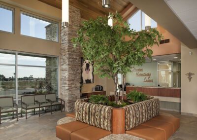 Comfortable vet clinic waiting room